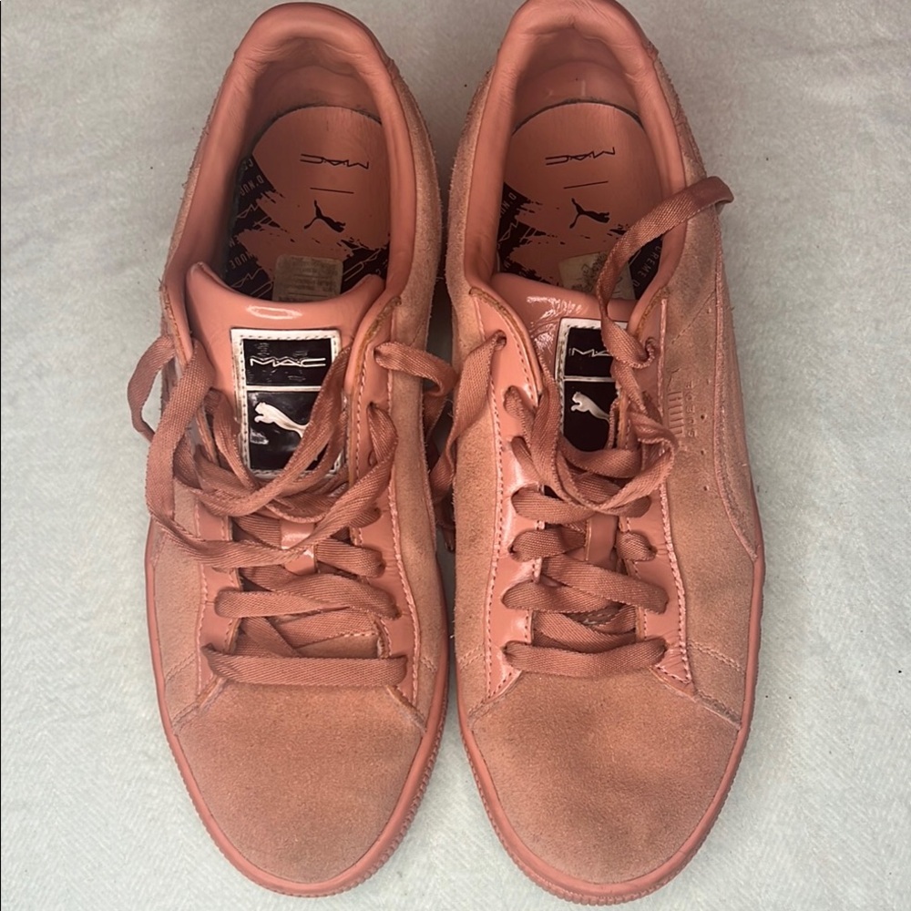 💄 Puma Limited Edition MAC collaboration Women's Pink Sneakers Size 9 - Picture 14 of 15